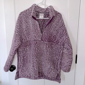 Emily B quarter zip pull over so fuzzy and warm!